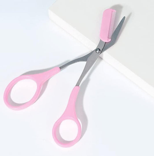 Stainless Steel Eyebrow Shaping Cut Scissors Comb Hair Remover